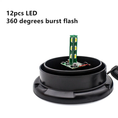 Magnetic 12V LED Amber Emergency Strobe Light for Universal Car
