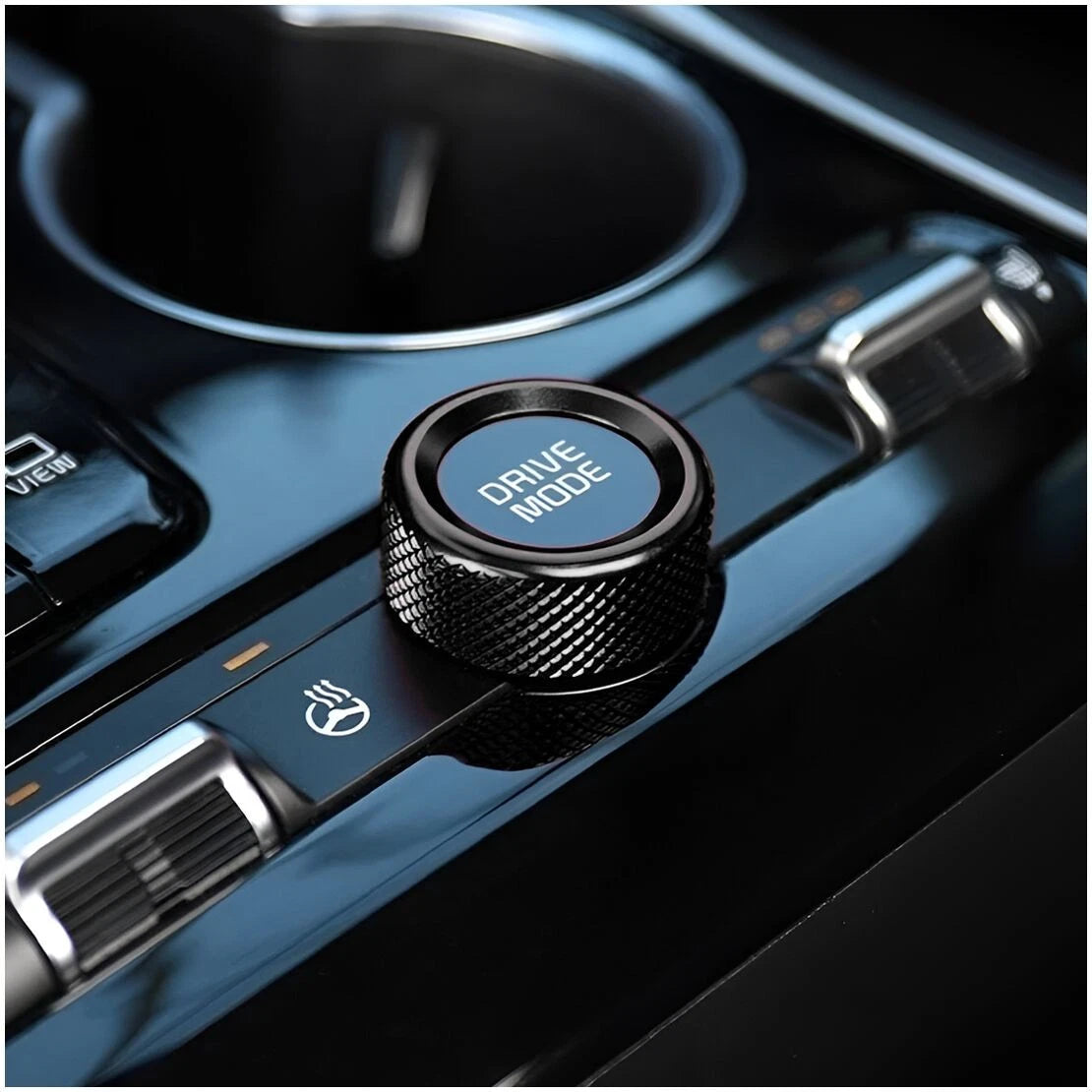 Black DRIVE MODE Knob Button Cover Trim Ring for Kia K5 (2021-2025)