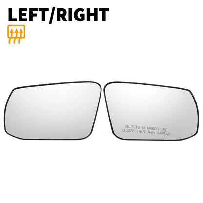 Left Right White Mirror Glass Pair w/ Back Heated for Nissan Altima Sentra