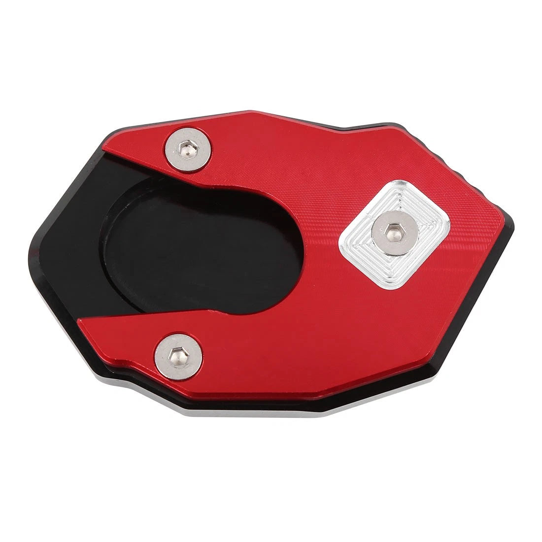 Black Red Aluminium Alloy Kickstand Enlarger Pad for Kawasaki Z250 Z300 Z650