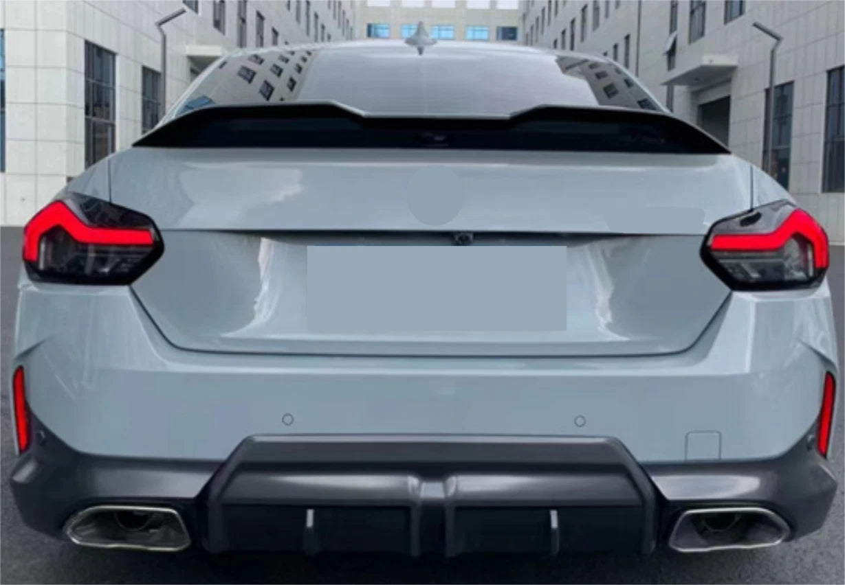 Rear M4 Style Spoiler Wing for BMW 2 Series G42 Coupe 2022-2023 Glossy Black