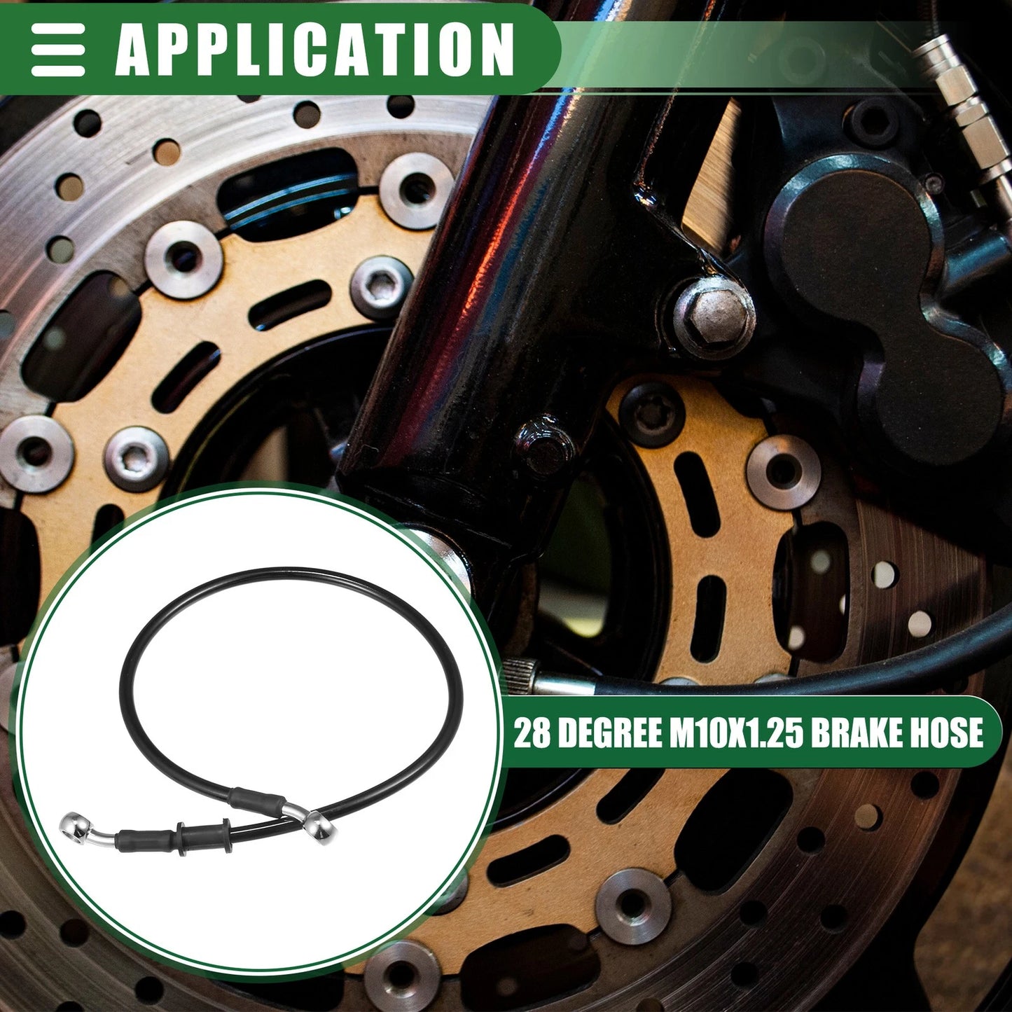 Brake Line 60cm Braided Hydraulic Brake Line Oil Hose for Motorcycle
