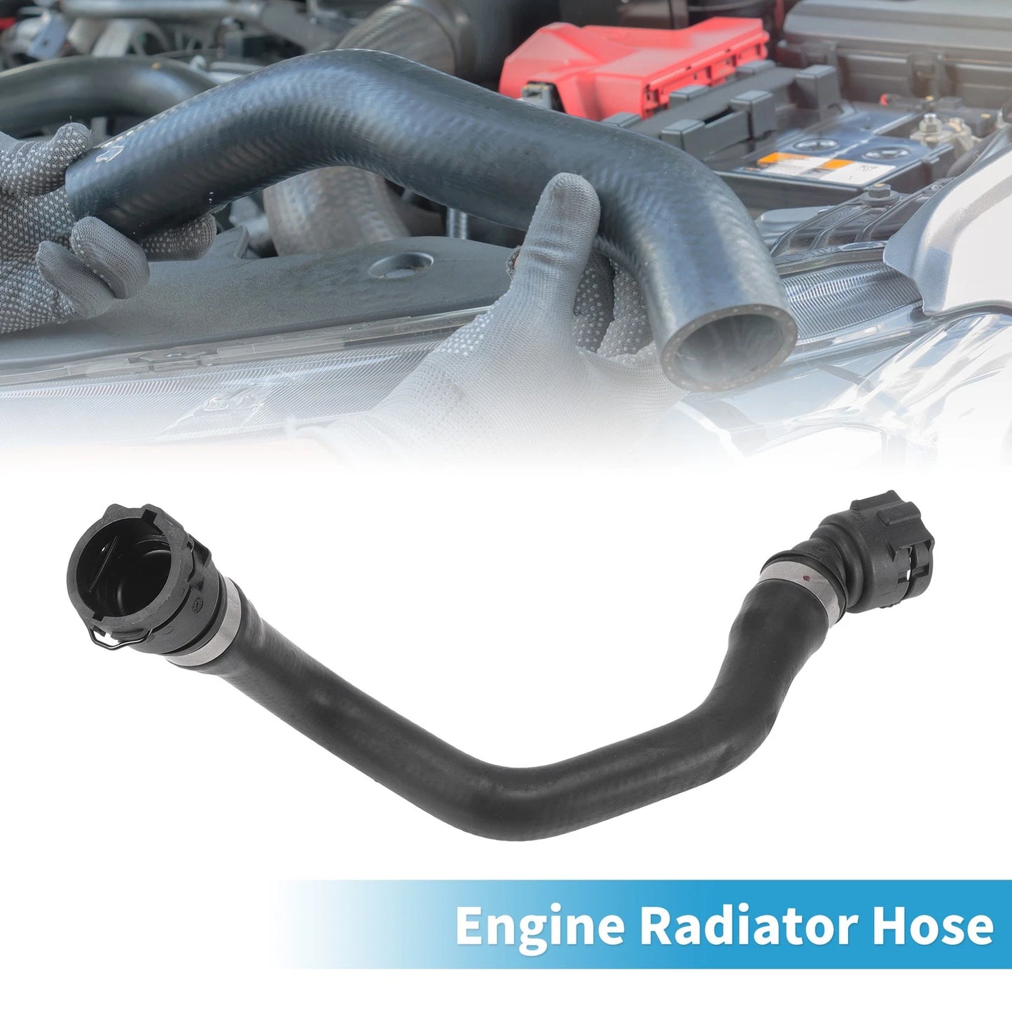 Engine Radiator Hose for BMW X5 (2000-2003) Rubber Black 1 Pc