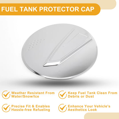 Fuel Tank Door Cap for Chevy Blazer (2020 - 2025) Chrome Silver Tone