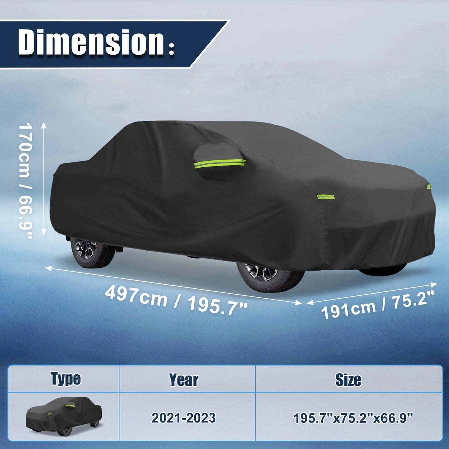 Outdoor Waterproof Truck Car Cover for Hyundai Santa Cruz (2021-2023)