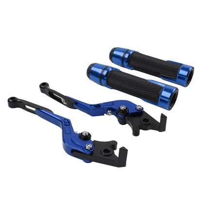 Blue Brake Clutch Lever Handlebar Grip Set for BMW F650GS (2002-2007)