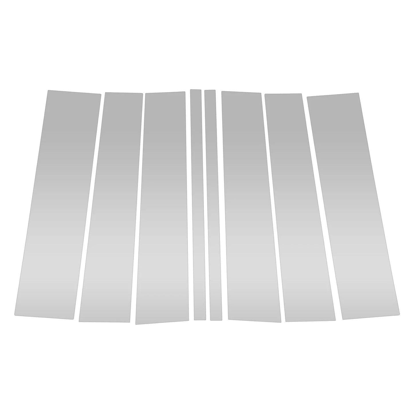 8 Pcs Door Pillar Window Trim for Ford Flex (2009-2015) Silver Tone