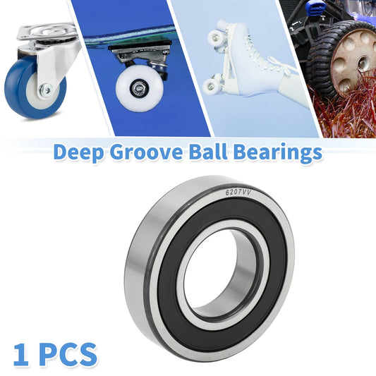 6207VV 35x72x17mm Deep Groove Ball Bearings for Scooter Skateboard Wheel
