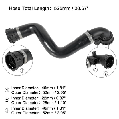 Radiator Coolant Water Hose for BMW X5 2001-2006 (2 x)