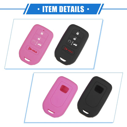 5 Button Smart Remote Key Shells for Honda Accord (2016-2021) Black Pink