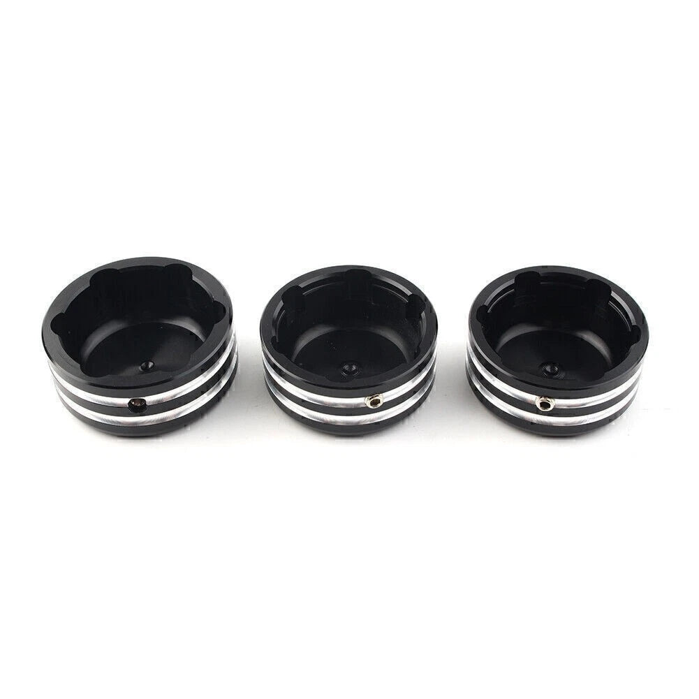 CNC Upper Fork Stem Nut Cover Black for Harley Sportster 883 (2004-2023)