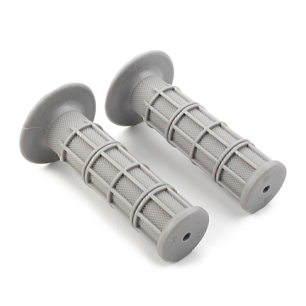 7/8" Soft Rubber Grey Pro Hand Grips for ATV MX Dirt Bike Enduro