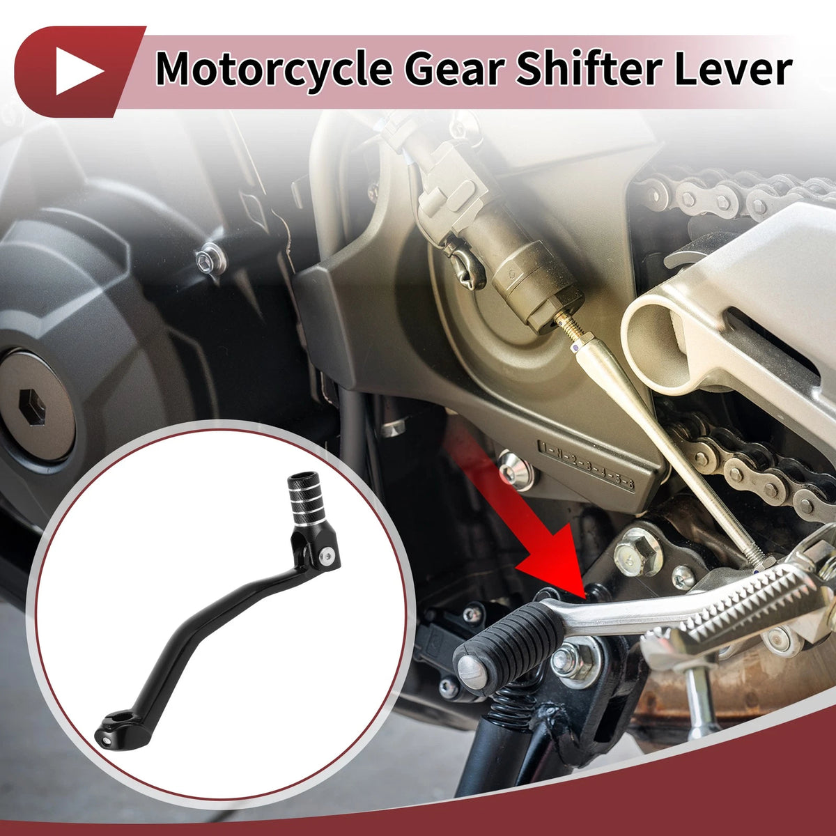 Folding Gear Shifter Lever for Yamaha YZ125 (2005–2020)