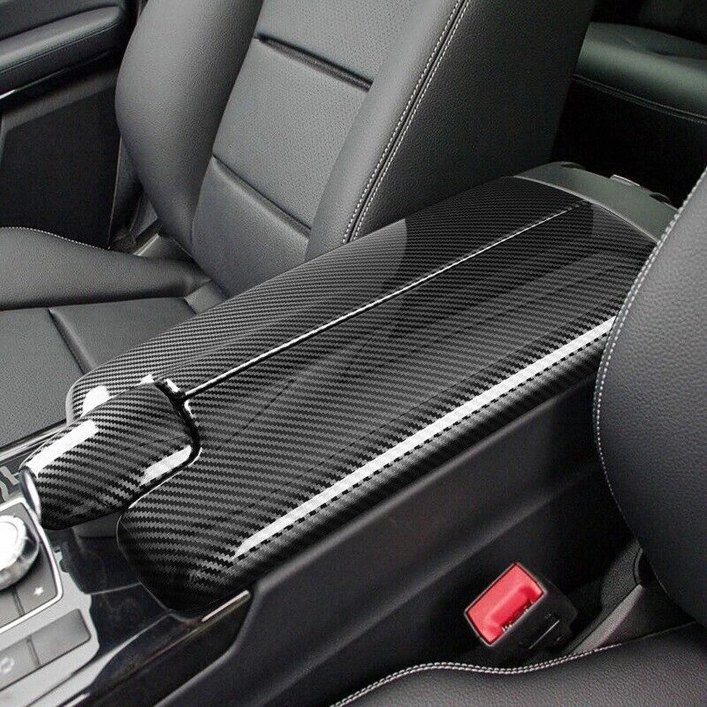 Fiber Center-Carbon Armrest Box Cover for E Class W212 (2010–2015)