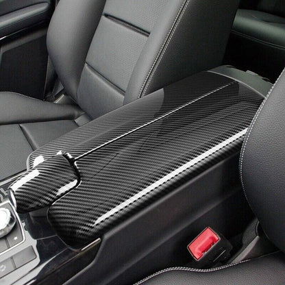 Fiber Center-Carbon Armrest Box Cover for E Class W212 (2010–2015)