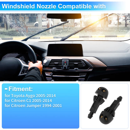 Windshield Washer Nozzle for Toyota Aygo / Citroen C1 (2005–2014)
