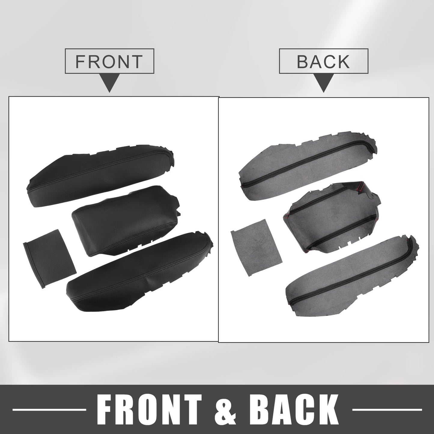 Black Armrest Protector Cover Pad for Honda Civic (2016-2021)