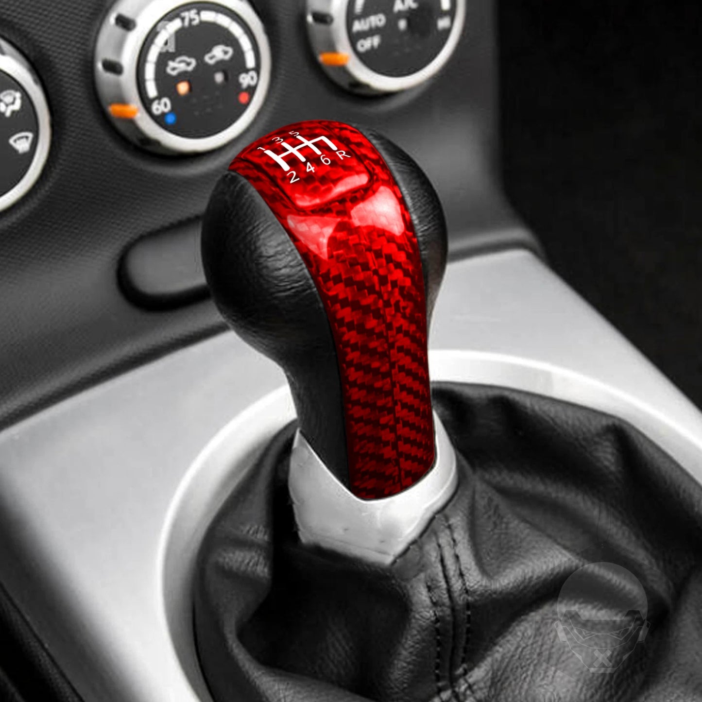 Carbon Fiber Red Gear Shift Knob Cover for NISSAN 350Z (2003-2009)