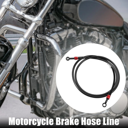 90 Degree Brake Hose Braided Line Clutch Tube 150cm Black for Motorcycle