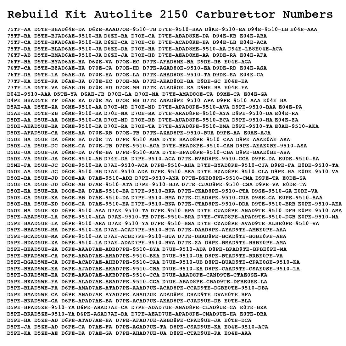 Rochester Quadrajet CHEV Pollution Top Cover Gasket for CHEV