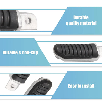 8mm Aluminum Alloy Motorcycle Footpegs for Bicycle - Black