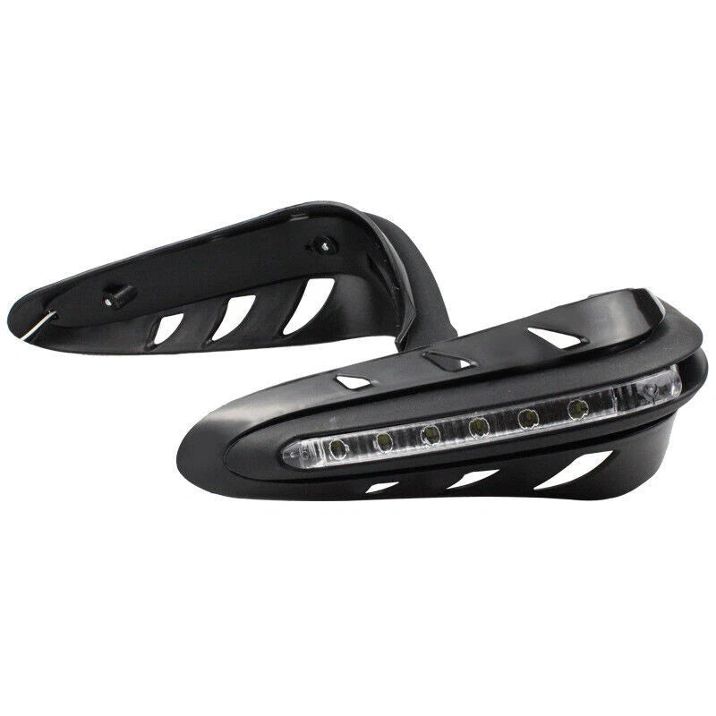 Black Motorcycle Handguards with LED Lights for Universal ATV Enduro