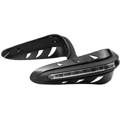 Black Motorcycle Handguards with LED Lights for Universal ATV Enduro