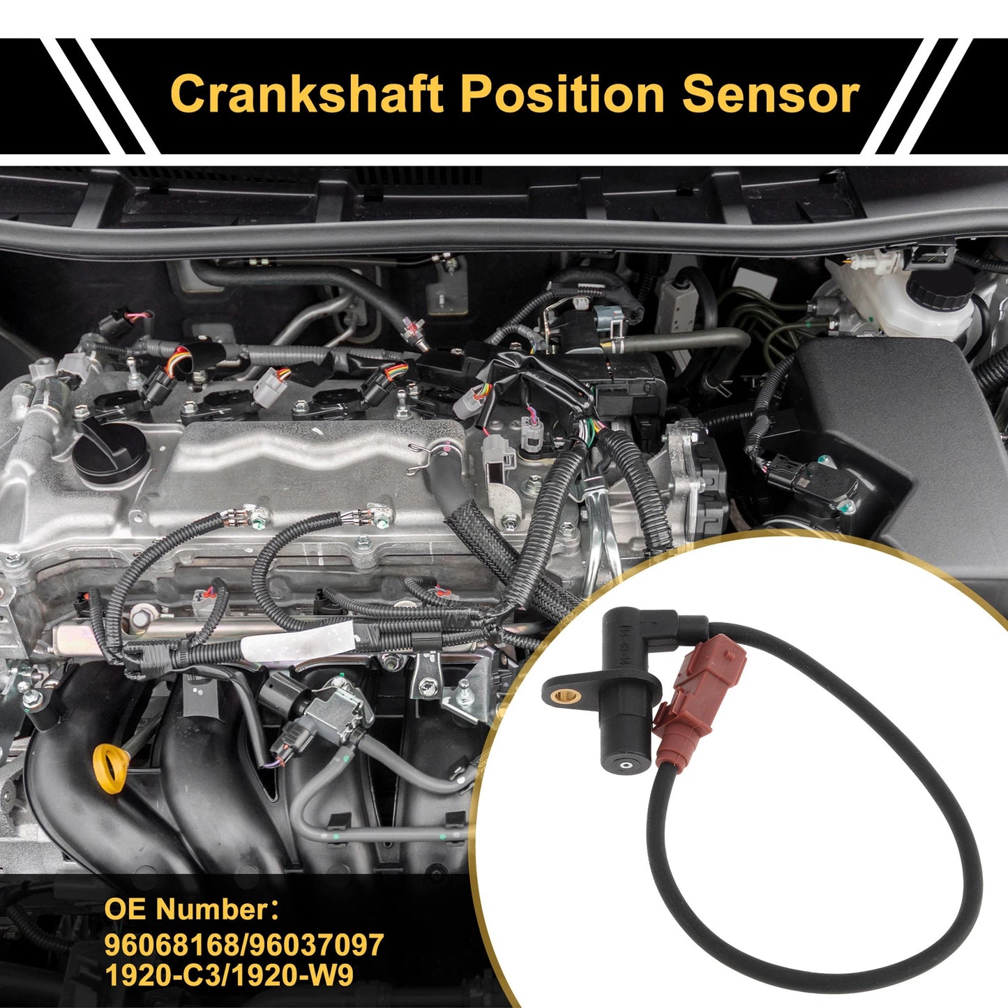 Crankshaft Position Sensor for PEUGEOT 206 1.9D (1998-2001)