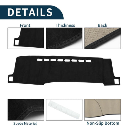 Dashboard Cover Mat for Toyota Aqua 2011-2021 Black Protector Pad