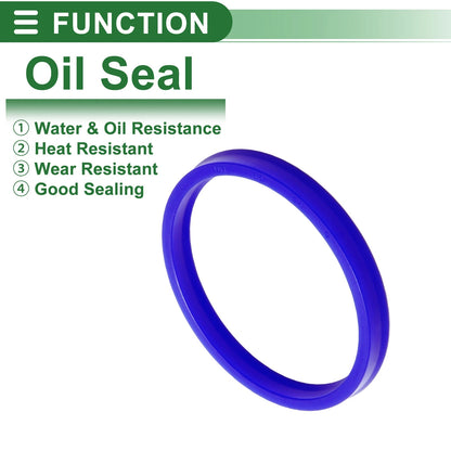 Oil Seal Rotary Shaft Seal TPU 80x90x9mm Blue 5 Pcs