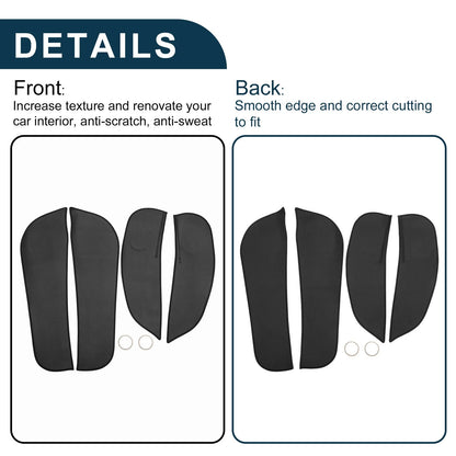 Car Door Leather Anti Kick Pad Sticker for BMW 1 Series (2017-2023) Black Set