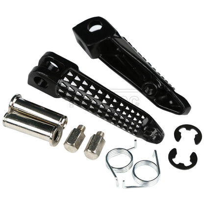 Black Front Footrests Pegs for Kawasaki Ninja 650R Z1000 (2006-2013)