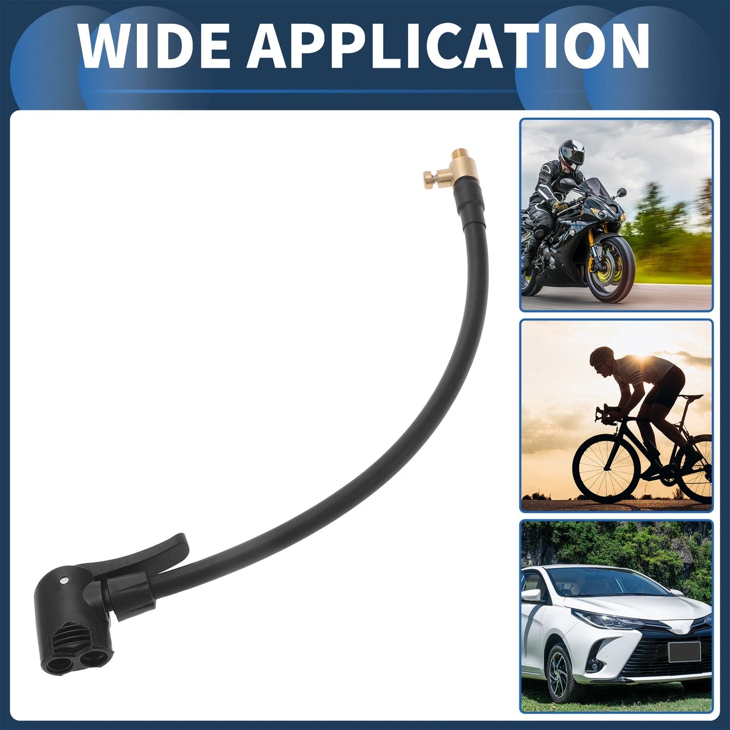 1pc Tire Inflator Extension Tube M8x0.8 0.305in x32TPI for Car Motorcycle