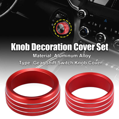 Headlight Switch Knob Trim Covers for Dodge Ram (2018 - 2020) Red