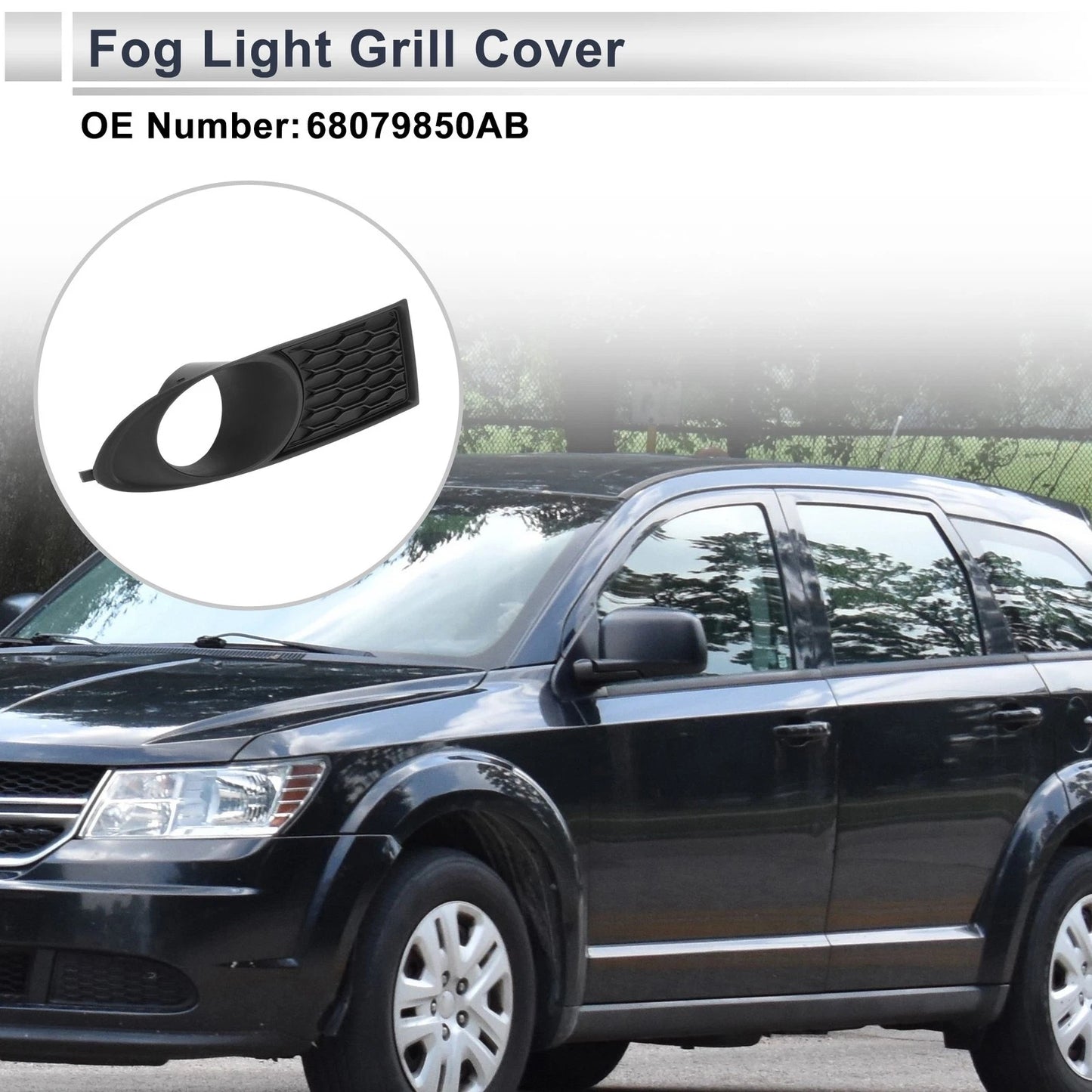 1 Pc Front Right Fog Light Grill for Dodge Journey (2011 - 2020)