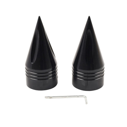 Black Front Axle Cap Nut Cover for Harley Touring Road Street Glide Dyna