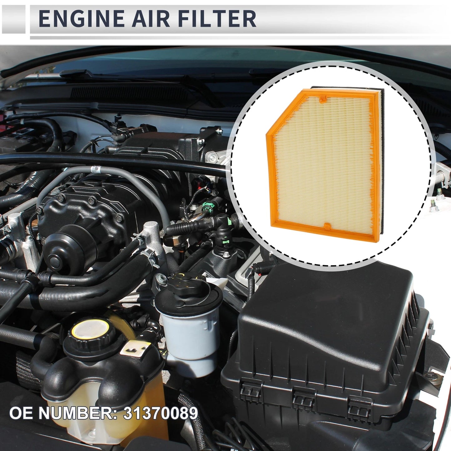 Engine Air Filter for Volvo V90 2.0L (2017-2022) 1 Pcs Long Life