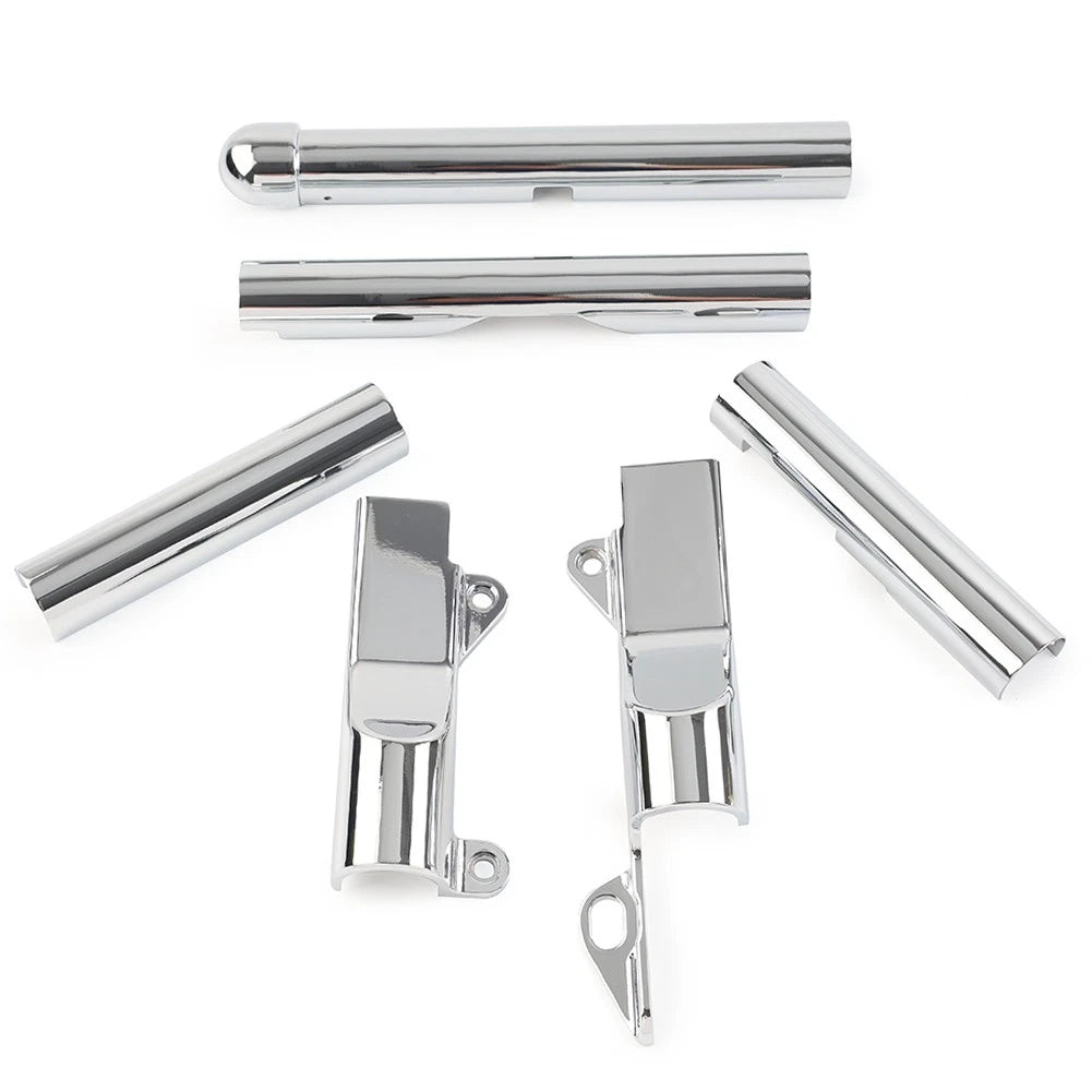 Rear Swingarm Tube Covers for Harley Davidson Softail (2000-2007) Chrome