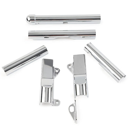 Rear Swingarm Tube Covers for Harley Davidson Softail (2000-2007) Chrome