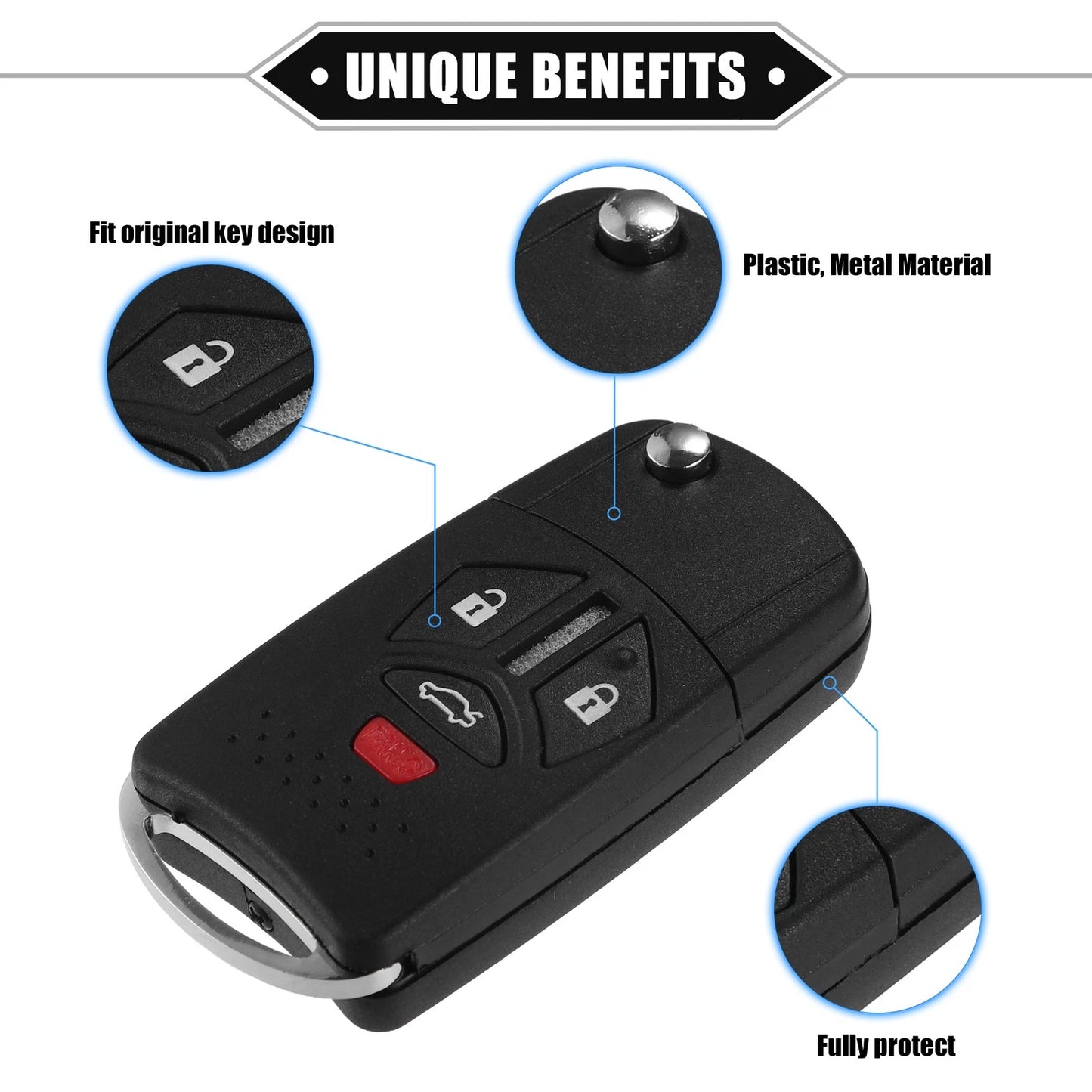 Keyless Entry Remote Key Cover for Mitsubishi (No Chip)