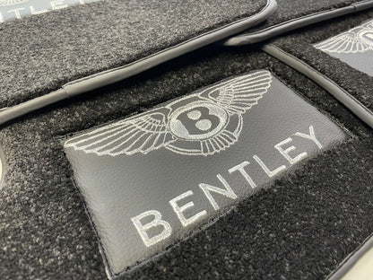 Premium Black Carpets Floor Mats Set for Bentley Continental GT