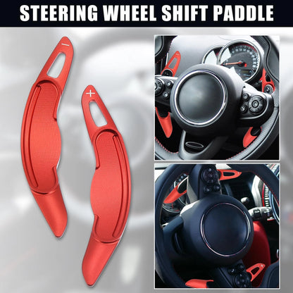 Red Car Steering Wheel Shift Paddle Extend Cover for BMW Mini Cooper