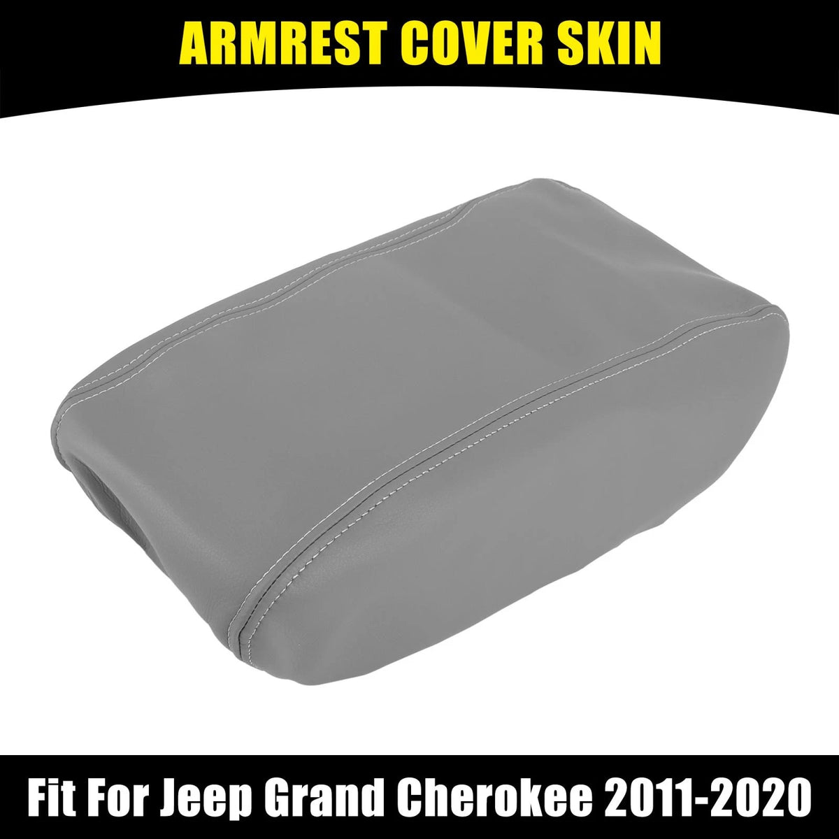 Center Console Lid Armrest Cover for Jeep Grand Cherokee (2011-2019) Gray