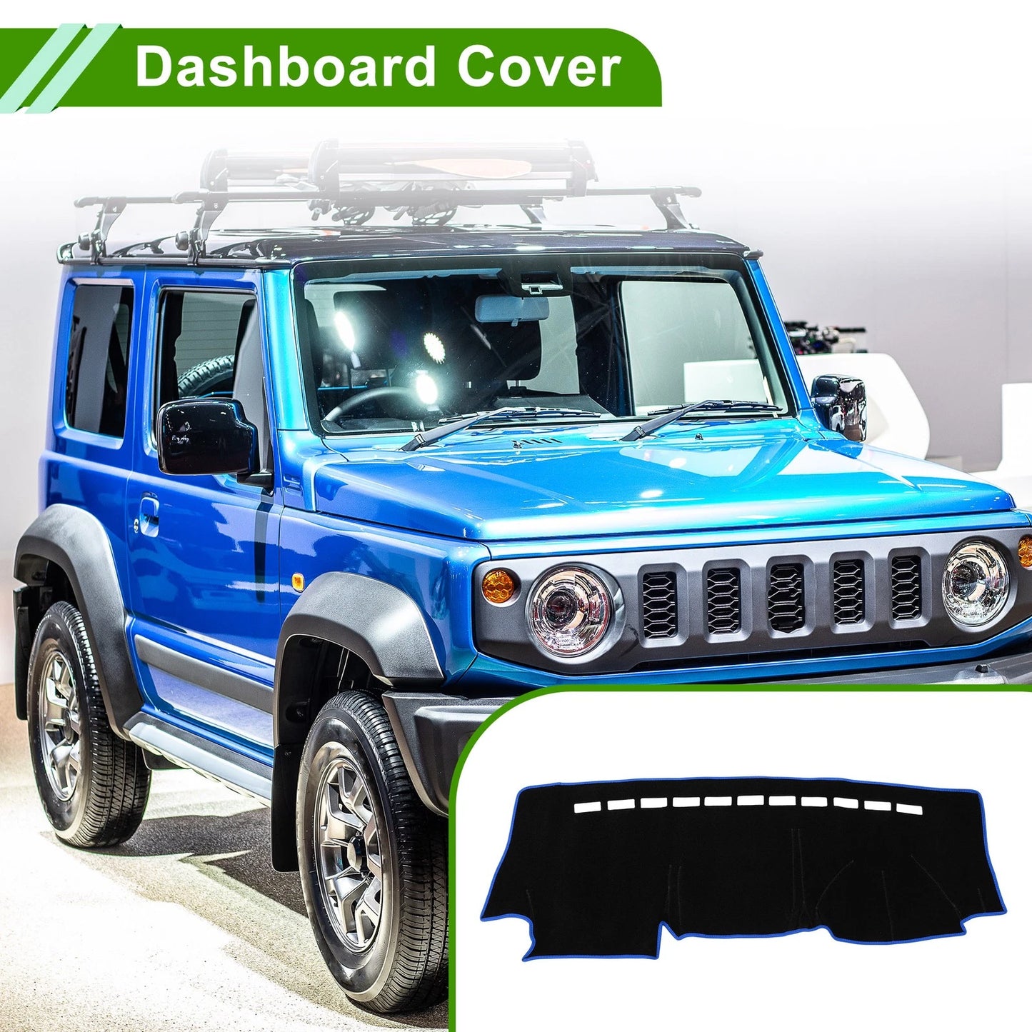 Dashboard Cover Black Blue for Suzuki Jimny JB23 JB33 JB43 (1998-2023)