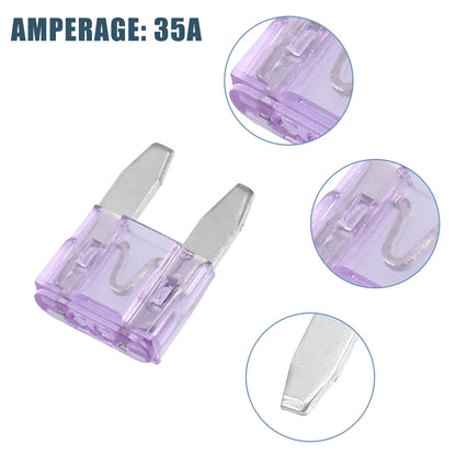 35A Mini Blade Style Fuses 30 Pcs for Automotive Car Truck