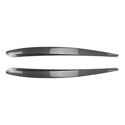 2 x Carbon Look Front Headlight Eyelid Covers for Skoda Superb (2016-2019)