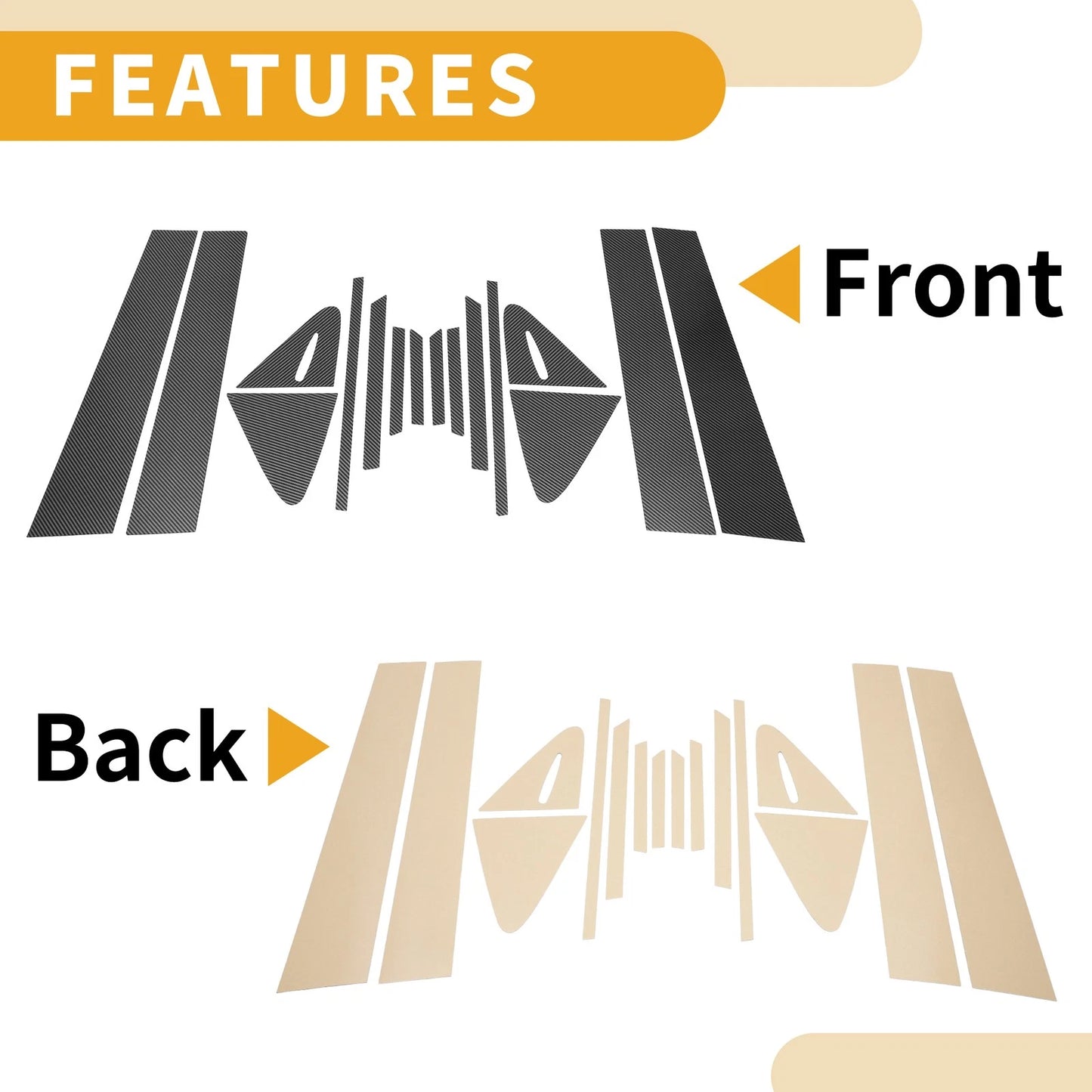 16 x Door Pillar Window Trim Covers for Toyota Corolla