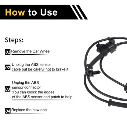 1x ABS Wheel Speed Sensor for Chrysler 200 Left Rear (2011-2017)