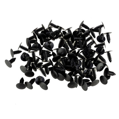 100 Pcs 8mm Bumper Clips Fasteners for Auto Car Fender Push Pins