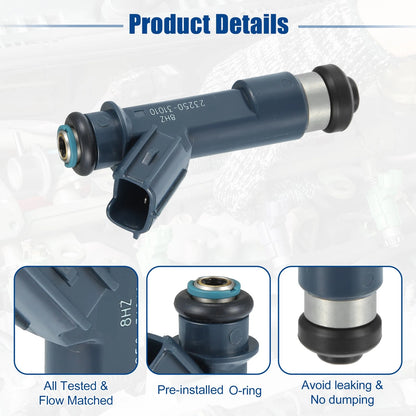 6 Pcs Fuel Injector Nozzle Replacement for Toyota Tacoma 4.0L